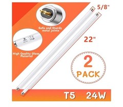 2 Pack 24W-Watt T5 HO Reptile Light Desert UVA UVB 10.0 Fluorescent Tube – 22…