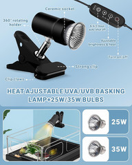 GOZILLA Small Turtle Tank Kit(Tank+Lamp+Filter), Acrylic Turtle Starter Kit with