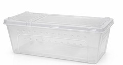 Ventilated Plastic Breeder Box Vivarium Enclosure Clear Terrarium Airflow Design