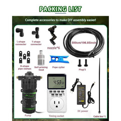 Automatic Reptile Misting System for Terrariums with Digital Timer and 6 Adjusta