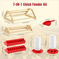 Pawaboo 7-in-1 Chicken Brooder Box for Chick Starter Kit, Includes Chicks Per…