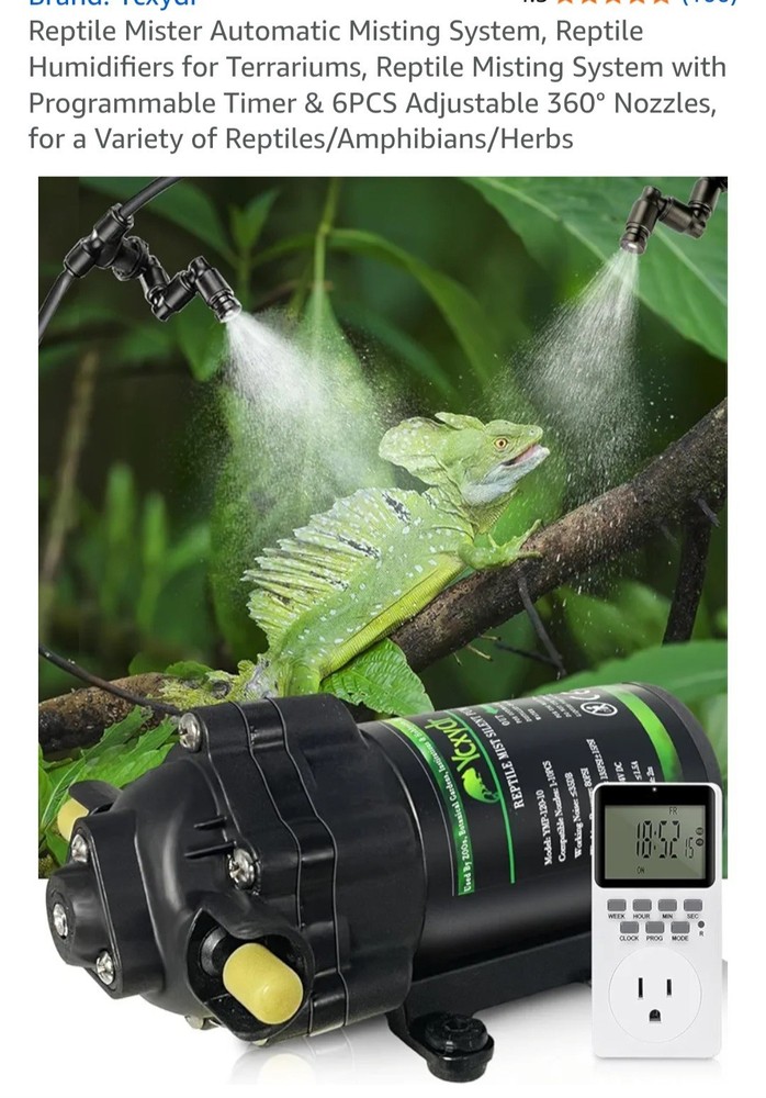Automatic Reptile Mister System, Misting System with Timer, Reptile
