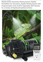 Automatic Reptile Mister System, Misting System with Timer, Reptile