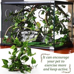 9-Piece Reptile Jungle Vines Decor Set – Bendable Climbing Plants with Suction C