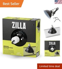 Zilla 8.5 Inch Reptile Heat Lamp Reflector Dome – 150W Ceramic Socket