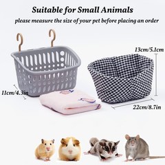JWShang Rat Hammock for Cage, Chew Proof Hanging Basket Bed with Sturdy Hooks…