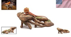 Non-Porous Gnarled Root for Reptile Enclosures – 3.94 lbs, Easy Maintenance