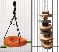 6 Pcs Hamster Hammock Small Animals Hanging Warm Bed House Organic Natural Ap…