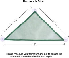 Triangular Green Bearded Dragon Hammock Set – 2 Breathable Loungers for Lizards