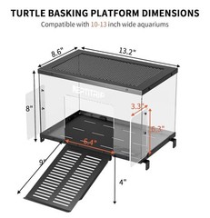 Turtle Basking Platform & Dock – Stainless Steel Turtle Ramp, Non-Slip Surface –