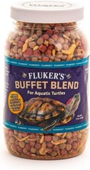 Fluker’s Buffet Blend Nutritious Aquatic Turtle Food, 7.5oz Dry Shrimp Mealworms