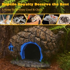 Bearded Dragon Reptile Hide Pine-Cone Shape Cave for Leopard Gecko