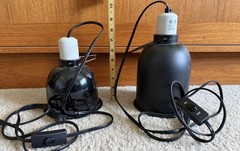 Pair Of Reptile Dome Lights Lamps Ceramic