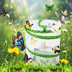 Butterfly Growing Kit – Foldable Butterfly Habitat Cage – 13.8x12Inch Tall4122