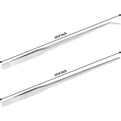 Long Straight and Curved Aquarium Tweezers 10.6 inch Stainless Steel Reptile