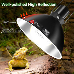8.5 Inch Reptile Heat Lamp Fixture with Thermostat and Timer,Reptile Light Fixtu
