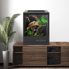 REPTI ZOO 30 Gallon PVC Tall Reptile Tank, 18x18x24 Reptile Terrarium for Fro…