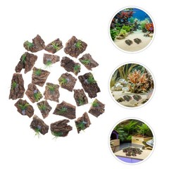 24Pcs Natural Tree Bark Reusable Terrarium Decor for Reptile Hides and Climbing