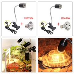 50W/75W Reptile Heating Light Bulb Tortoise Turtle Clip Holder UV Basking Lamp