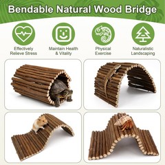 23”×20” Reptile Hide Bearded Dragon Tank Accessories Bridge Hideout&Vine