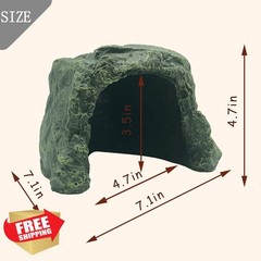 Tfwadmx Tortoise Hideout Resin Rock Cave Bendable Vines Lizards