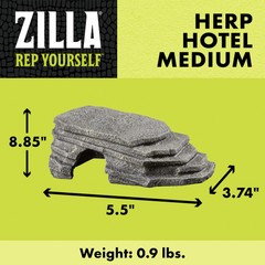 Zilla Herp Hotel, Naturalistic Hide and Basking-Platform for Leopard Geckos, …