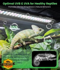 REPTITRIP 19.6″ T5 UVB LED Reptile Light Bearded Dragon