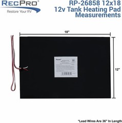RecPro RV Tank Heater Pad 12×18 3 Pads 50 Gal