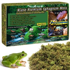 21 OZ Premium Sphagnum Moss for Reptiles- 50QT Natural Live Moss Reptile Moss…
