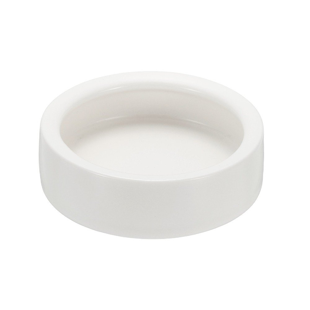 Reptile Food Bowl Worm Water Dish Ceramic Pet Bowl Small 3″ White