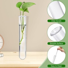 15Pcs Clear Test Tubes for Plant, 20ml Plant Propagation Tube with Brush, Pla…