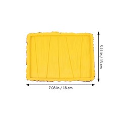 Rectangle Creative Reptile Feeding Basin Tortoise Food Container 2pcs Yellow