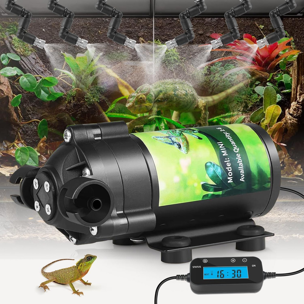 Reptile Mister System, External Timer & 360� Adjustable Nozzle, Hum… Fast