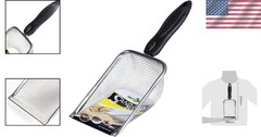 Stainless Steel Reptile Shovel – Fine Mesh Litter Scoop for Terrariums