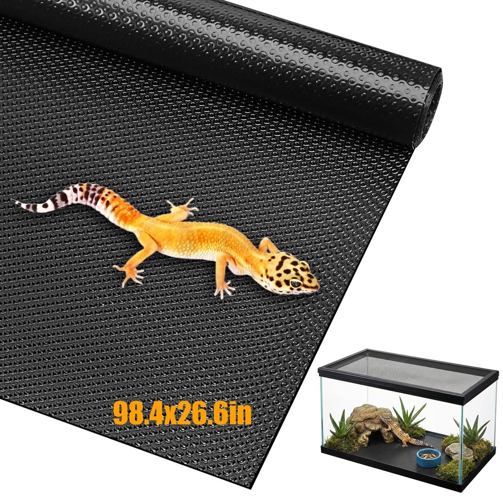 Bearded Dragon Tank Accessories, 8x2ft Reptile Substrate Mat Terrarium Carpet…