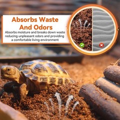 8 Pack Coconut Fiber Substrate – Natural Coco Coir Bedding for Reptiles, Turtles