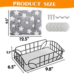 Rat Cage Platform Metal Basket Rat Hammock with Mat Hanging Chew Proof Squirr…