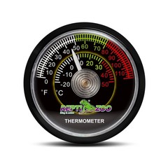 Reptile Terrarium Thermometer Dial Gauge Green Red White