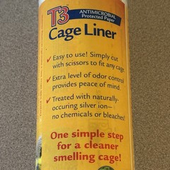 Prevue Hendryx Pet Products T3 Antimicrobial Cage Liner 21 1by2In by 100Ft White