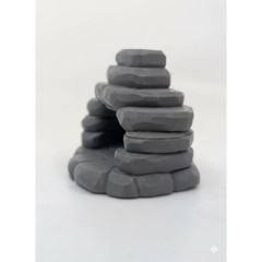 Naturalistic Stacked Stone Hide – Terrarium / Reptile Tank Decor