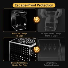 Jumping Spider Enclosure Starter Kit,Escape Proof Forest Terrarium