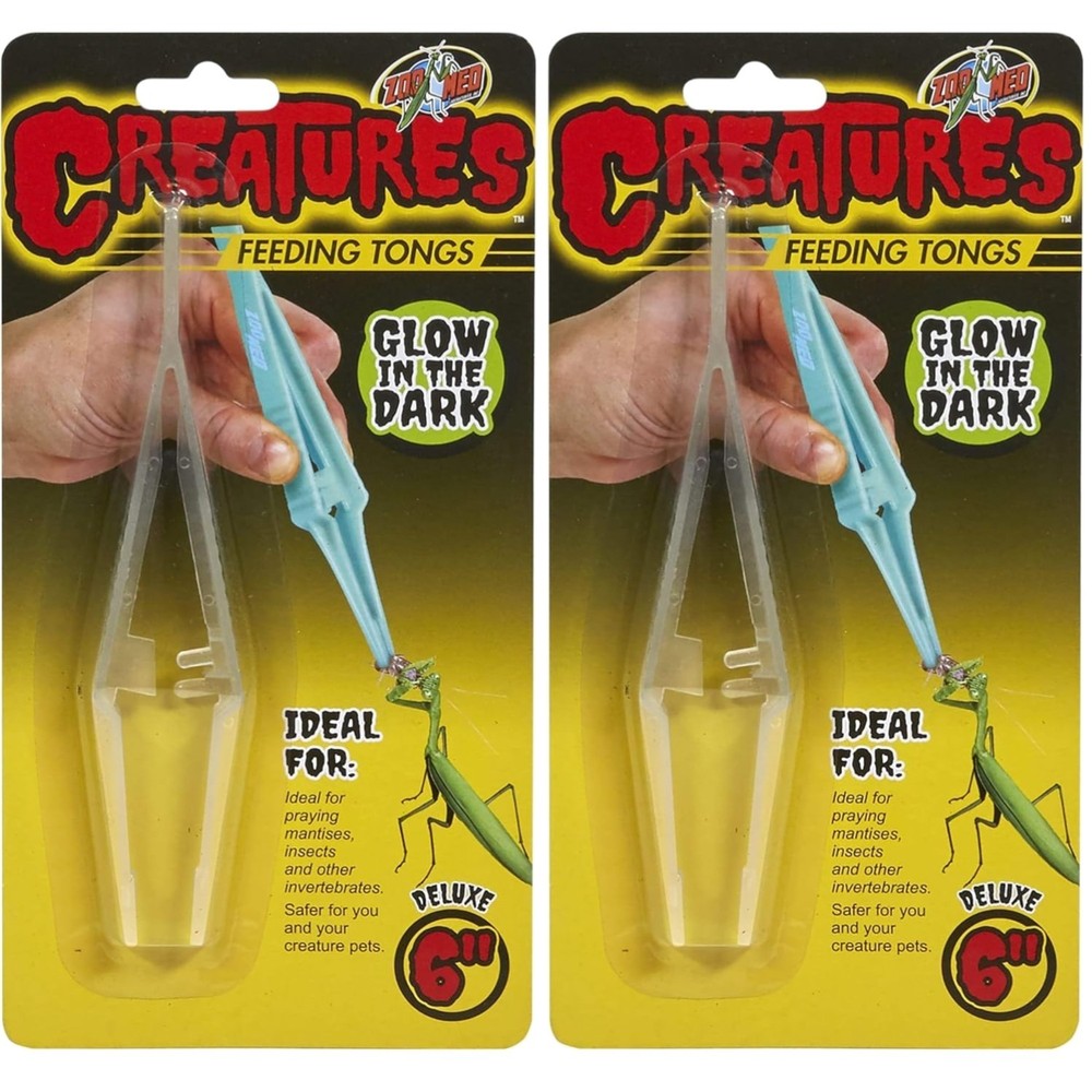 Glow in the Dark Feeding Tongs for Invertebrates, Pack of 2 Ideal for Arachnids