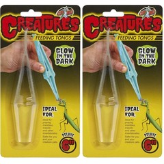 Glow in the Dark Feeding Tongs for Invertebrates, Pack of 2 Ideal for Arachnids