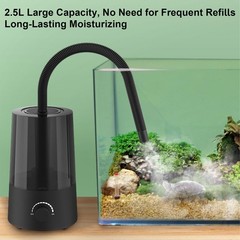 2.5L Reptile Fogger Mister Humidifier With Integrated Tank, Digital Timer
