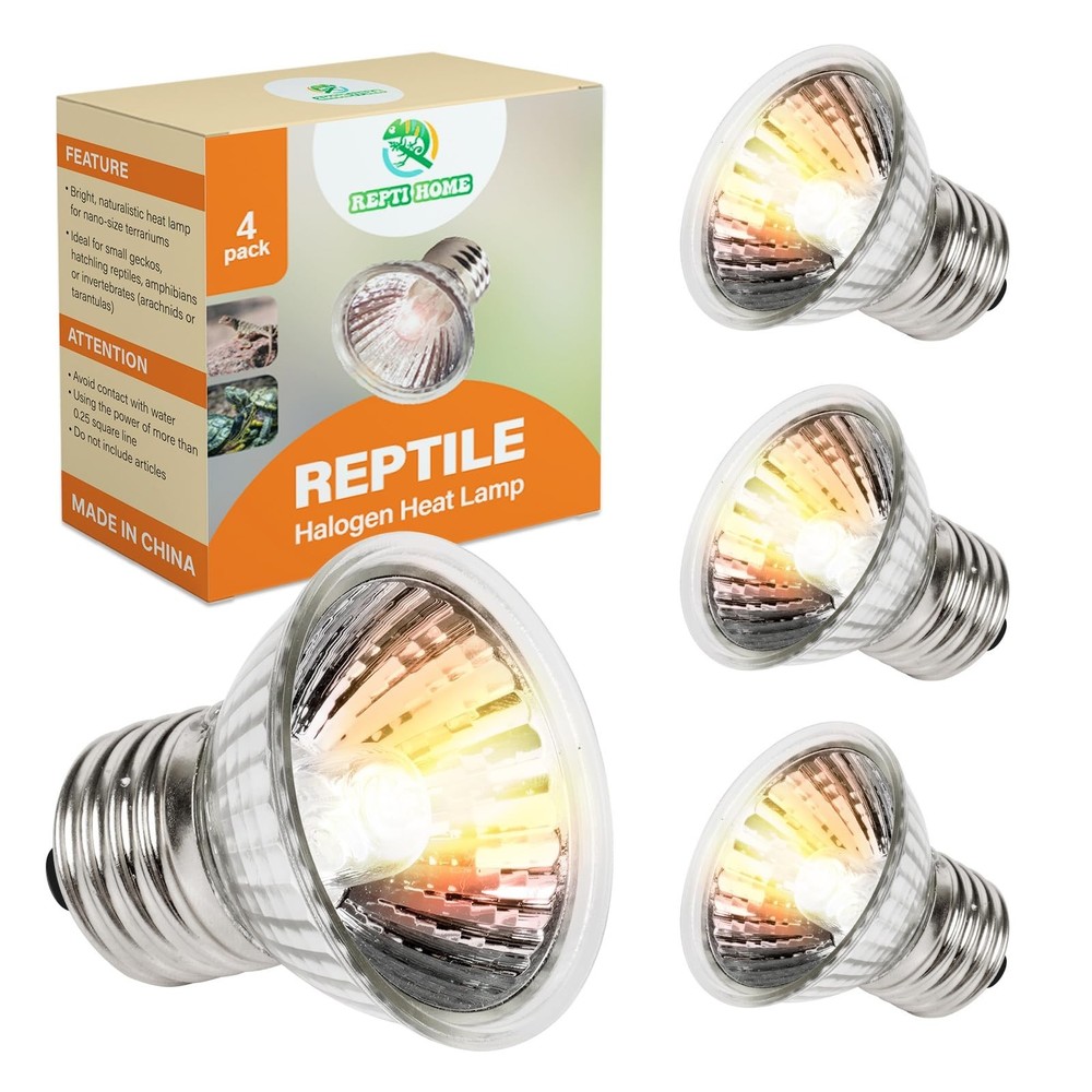 Reptile Heat Lamp, UVA UVB Heat Lamp Bulbs, E26 Turtle Heat Lamp Blubs 50W 4P…