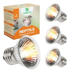 Reptile Heat Lamp, UVA UVB Heat Lamp Bulbs, E26 Turtle Heat Lamp Blubs 50W 4P…