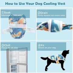 Dog Cooling Vest – Lightweight Pet Cooling Shirt 3D Breathable Mesh, Reflecti…