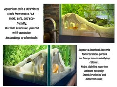 Aquarium & Terrarium Corner Underground Cave – Faux Mangrove Root Hideout for…