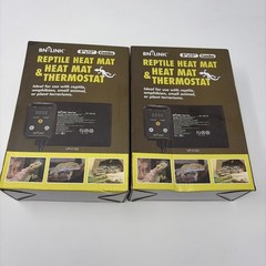 BN-LINK Durable Reptile Heating Pad 8″ X 12″ + Digital Thermostat Set “LOT”