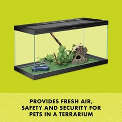 Zilla Fresh Air Screen Cover, Secure and Durable Metal Mesh 36″ x 12″, Black